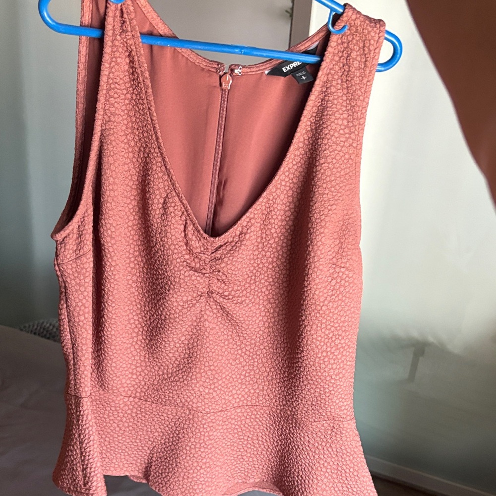 Textured Pink Sleeveless Top